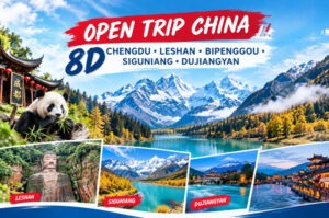 Paket Open Trip China 8D Chengdu Leshan Bipenggou Siguniang Dujiangyan Oktober 2026 – Mulai Rp12,69 Juta by Air China